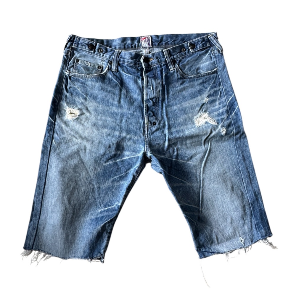 PRPS Purple Label Men's Distressed Denim Shorts Size 36